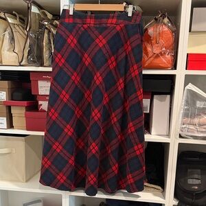 Plaid Red and Black Women's Skirt